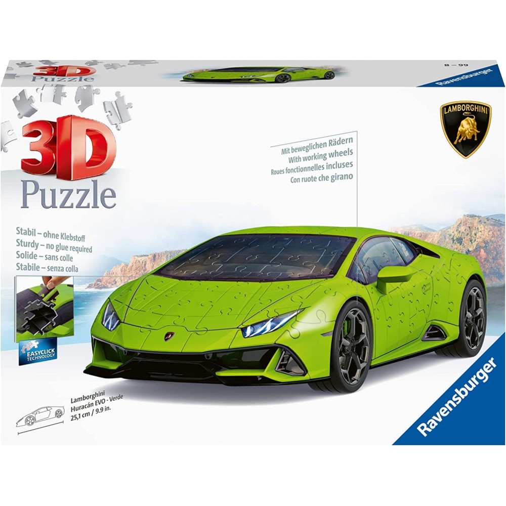 Puzzle 3D Lamborghini Huracán EVO verde