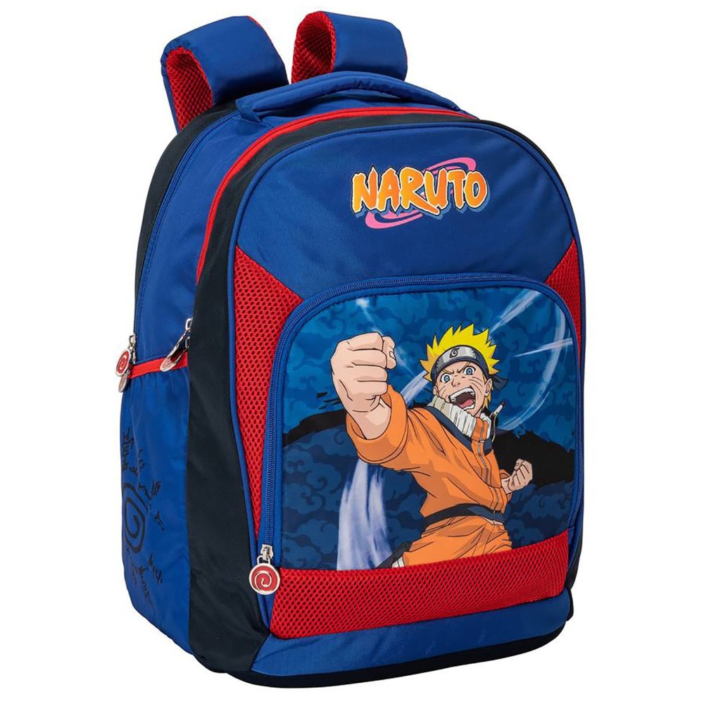 Naruto - Zaino organizzato, Scuola elementare e medie, Multiscomparto, 43cm, Multicolore