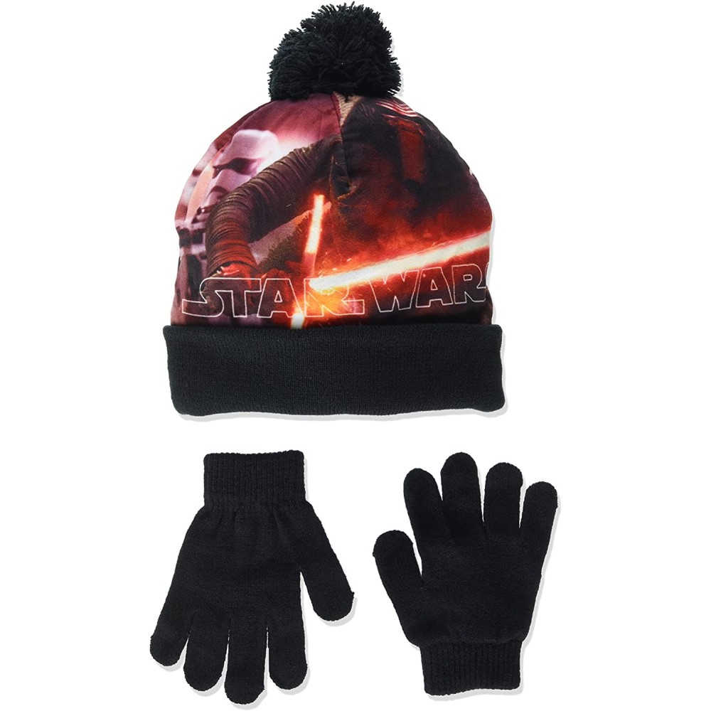 Set 2 pezzi cappello pompon + guanti Star Wars