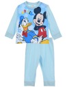 Disney Baby Topolino e Paperino - Pigiama due pezzi lungo neonato, Cotone jersey