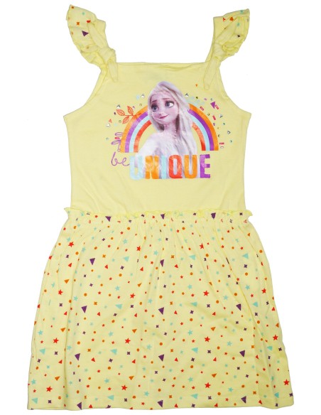 Disney Frozen - Vestitino cotone per bambine, Cotone