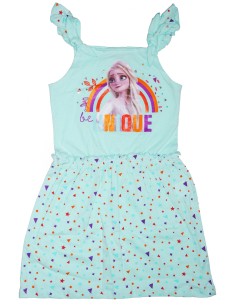 Disney Frozen - Vestitino cotone per bambine, Cotone leggero