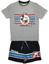 Disney Topolino - Completo due pezzi cotone bambino, Maglia con pantaloncino