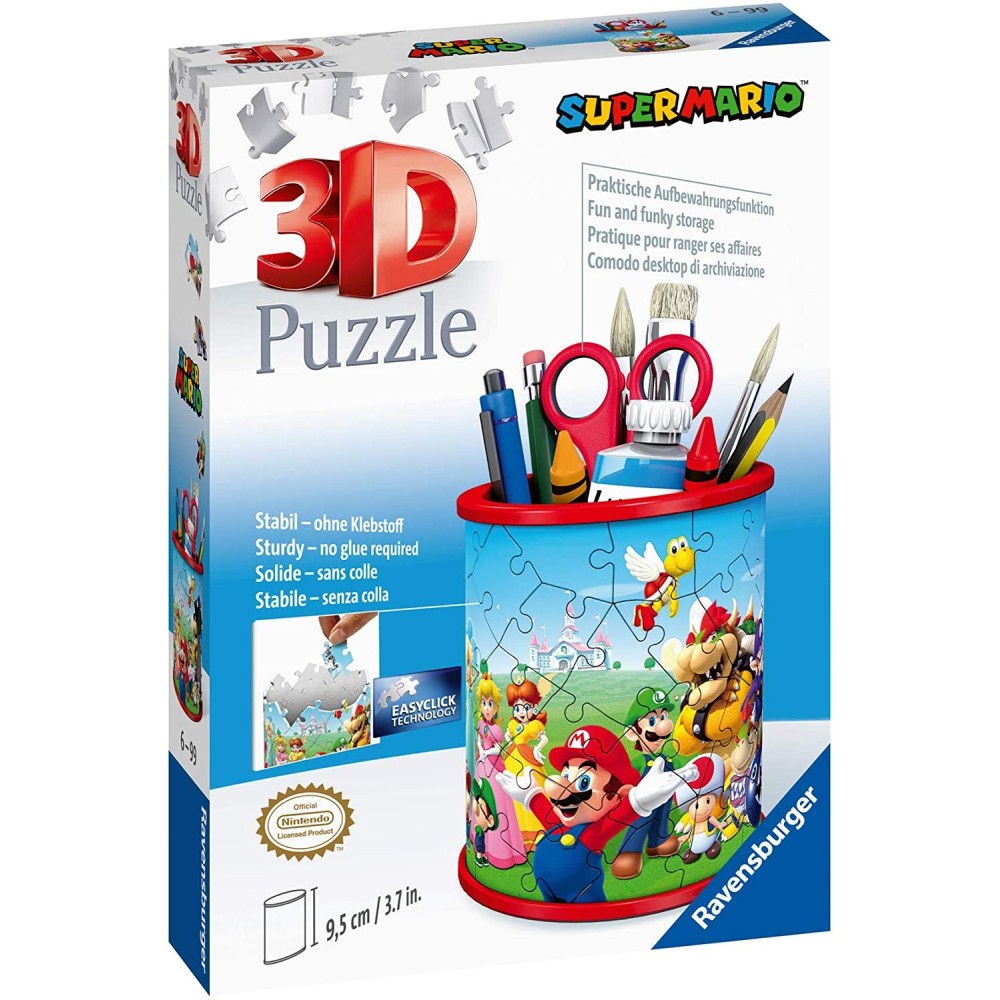 Puzzle Ball 3D Shaped Portapenne Super Mario