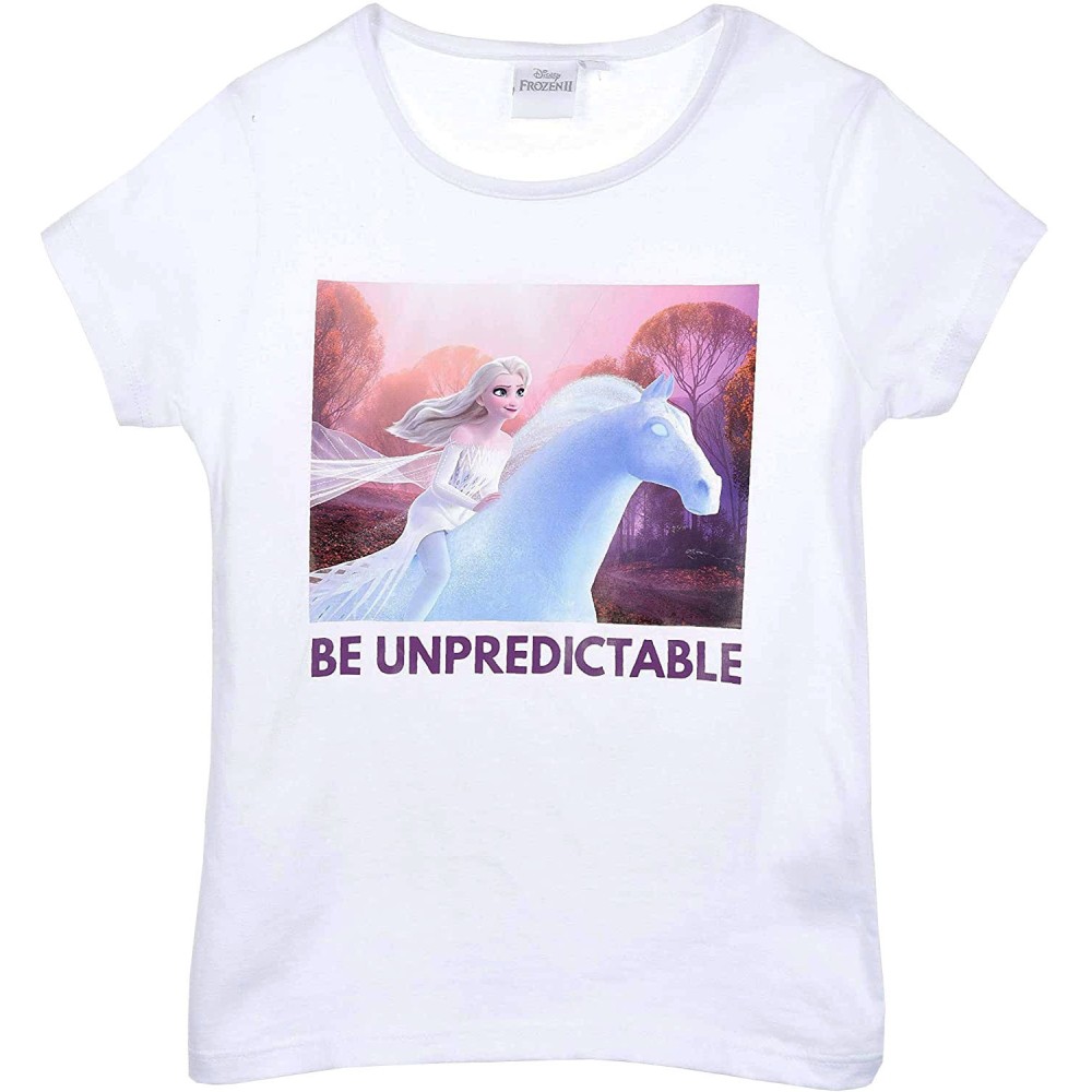 Disney Frozen - T-Shirt per bambina, Cotone leggero