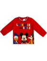 Disney Baby Topolino - Maglia manica lunga neonato, Cotone, Rosso