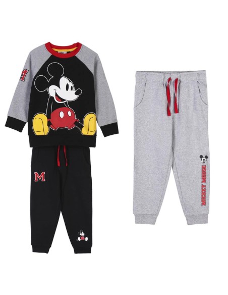 Disney Topolino - Tuta jogging con felpa e 2 pantaloni per bambini, Set 3 pezzi