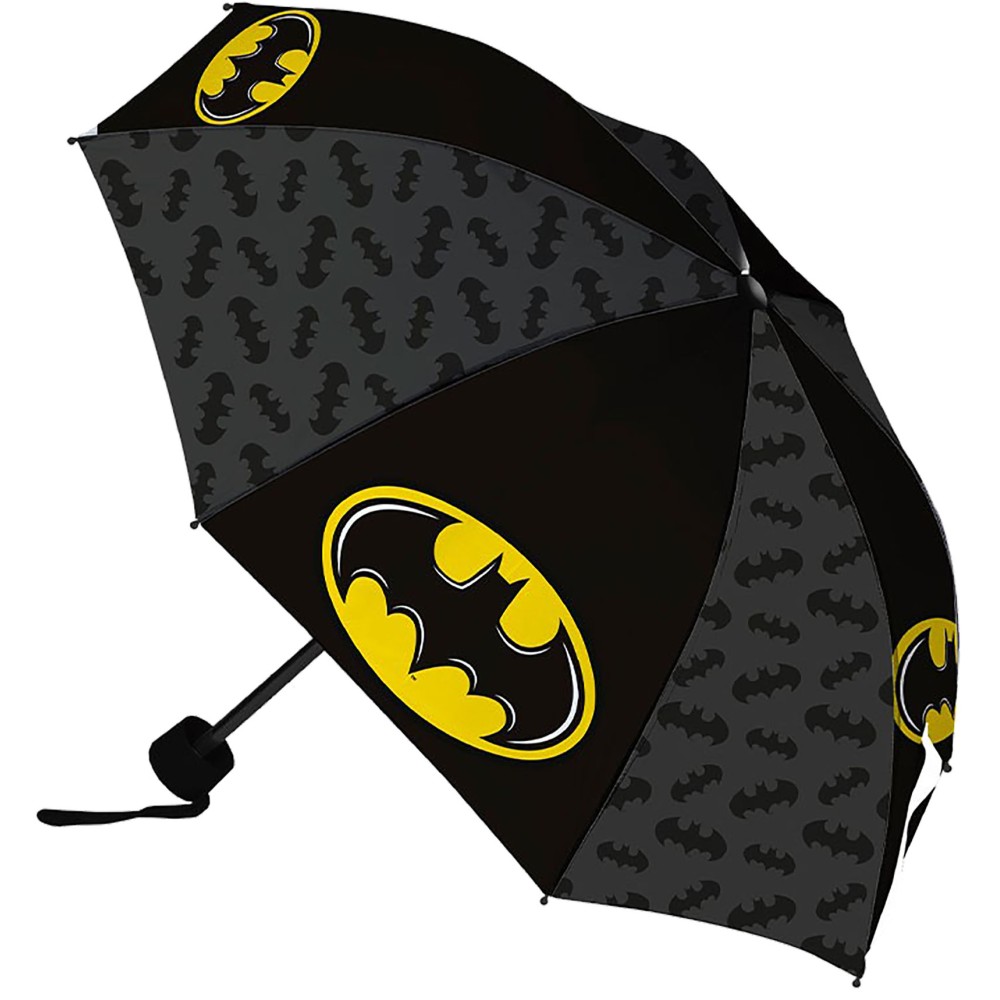 Batman - Ombrello pieghevole per bambini, 52cm, per la Scuola o il Tempo Libero