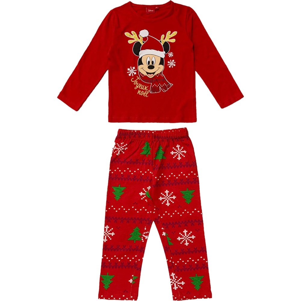 Disney Natale - Pigiama due pezzi per Bambine, Cotone jersey