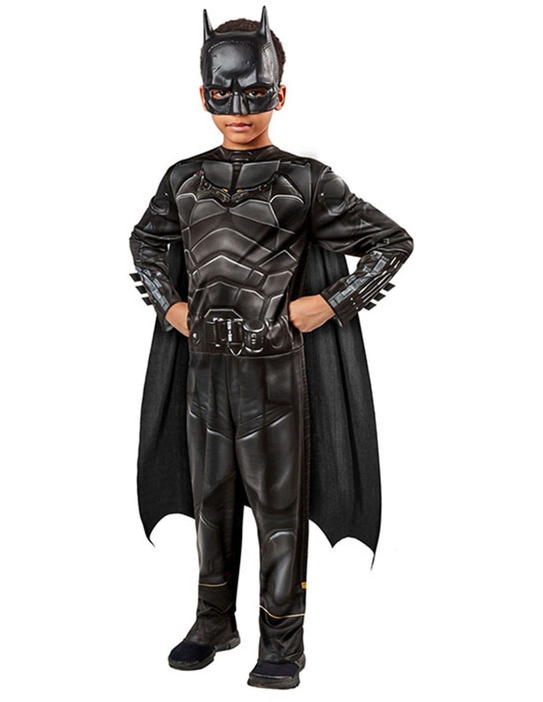 Batman - Vestito carnevale per bambini, Costume con maschera, M (5-6 anni)
