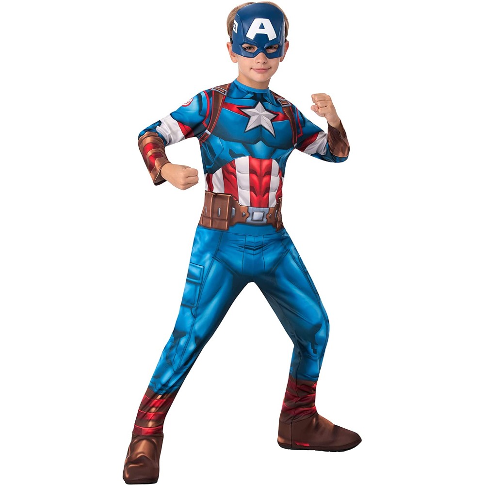 Marvel Avengers Capitan America - Vestito carnevale per bambini, 7-8 anni
