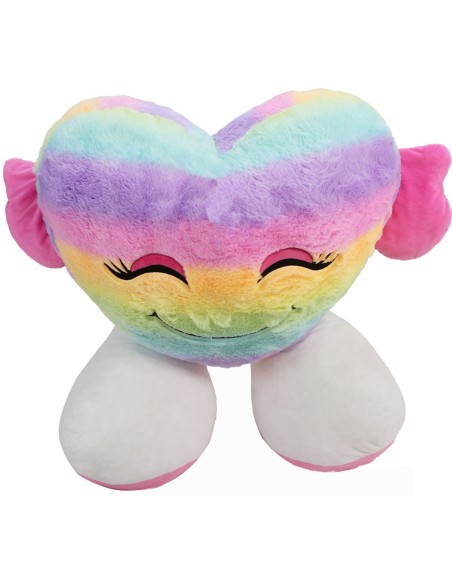 Peluche 55cm Cuore con piedi Multicolor