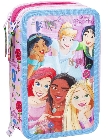 Astuccio triplo riempito 44 pezzi Principesse Disney