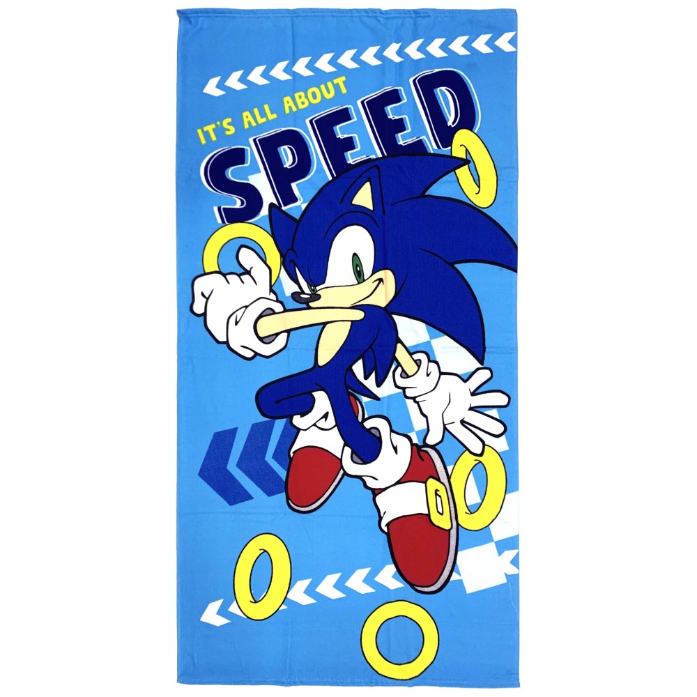 Sonic - Telo Mare, Asciugamano, Asciugatura Rapida, Ultra Morbido, 140cm