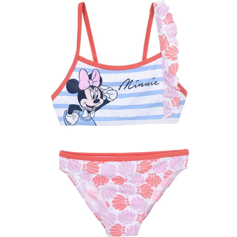Disney Minni - Costume da bagno due pezzi bambina, Bikini, Rosa
