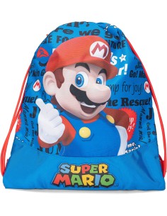 Super Mario - Sacca a Zaino, Coulisse, Scuola, Sport, 47cm