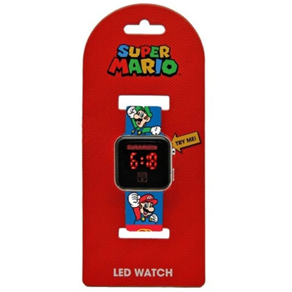 Super Mario - Orologio da polso digitale Led per bambini, Funzione data