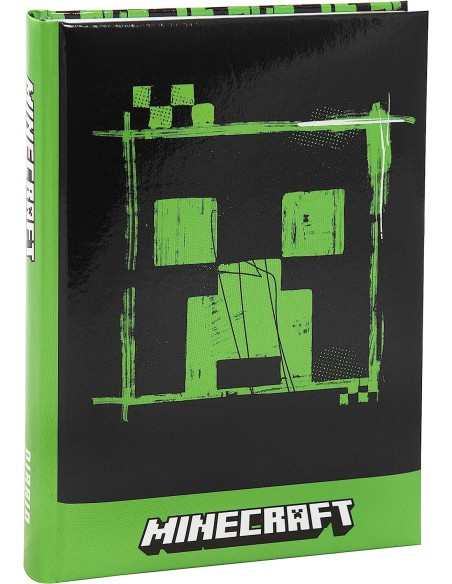 Minecraft Green - Diario Scuola standard, non datato, 12 mesi, Agenda Giornaliera, 320 Pagine a Colori