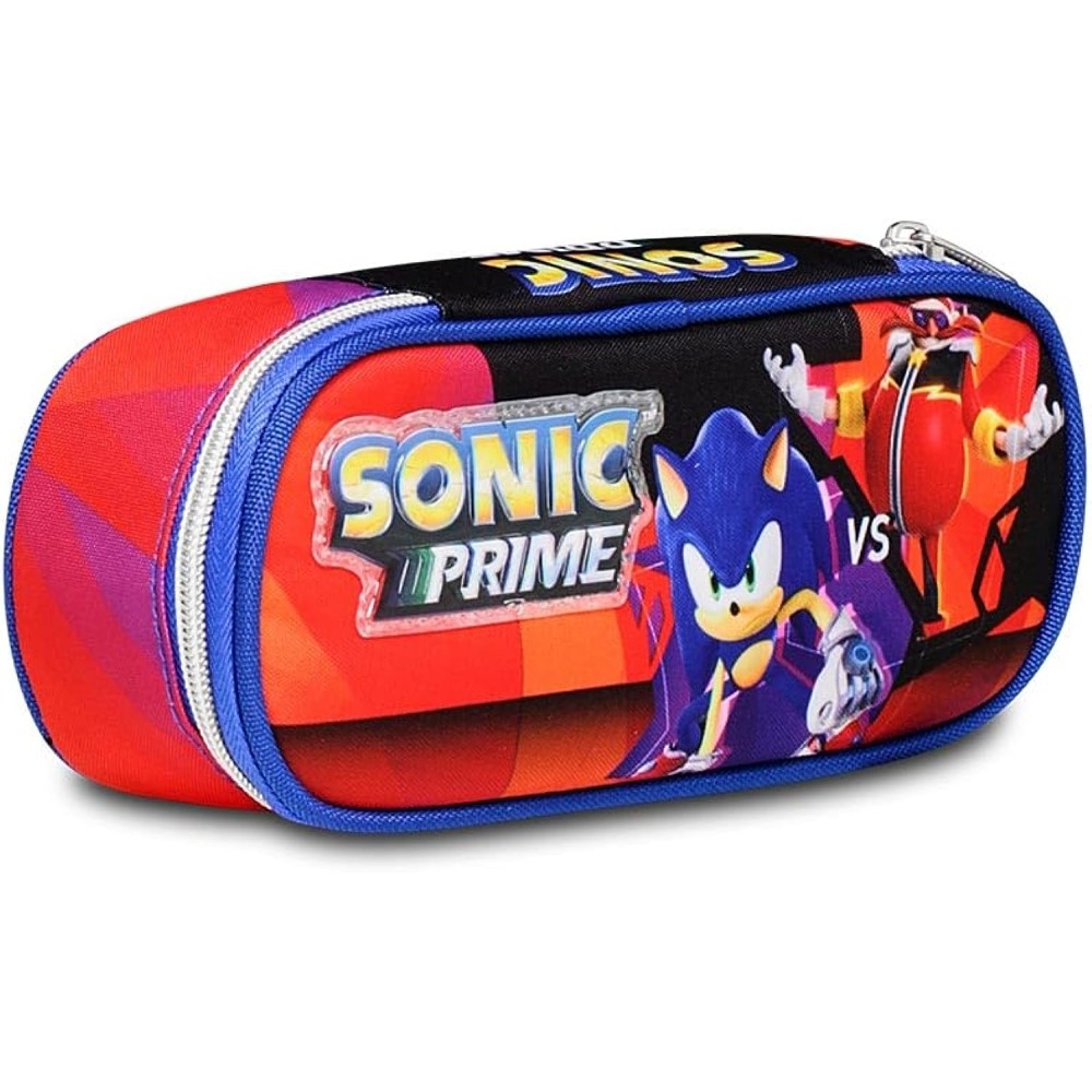 Sonic Prime Seven - Astuccio bustina round plus per la scuola o tempo libero