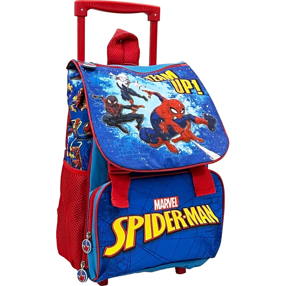 Marvel Spider-Man - Zaino Trolley per la Scuola Elementare, Estensibile, Bambino, 40x29x27cm