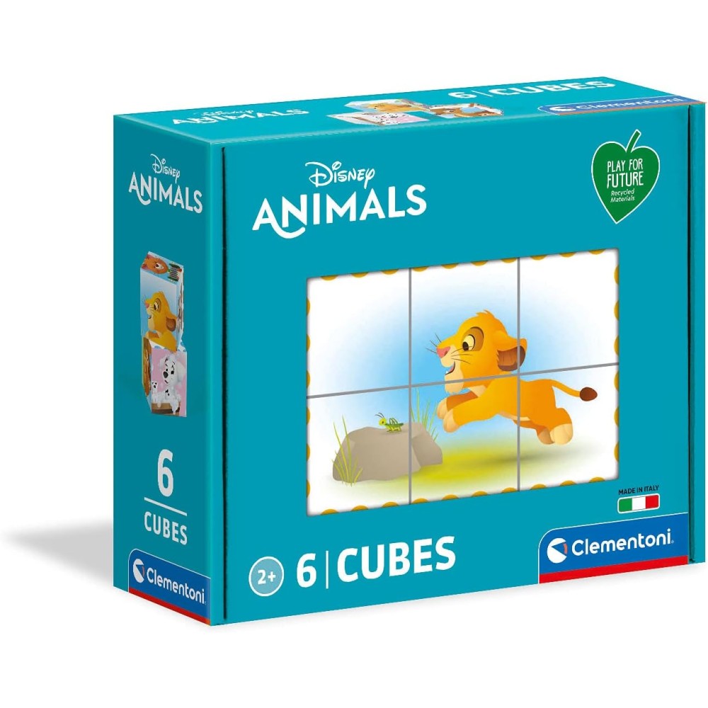 Puzzle cubi 6 pezzi Disney Animals