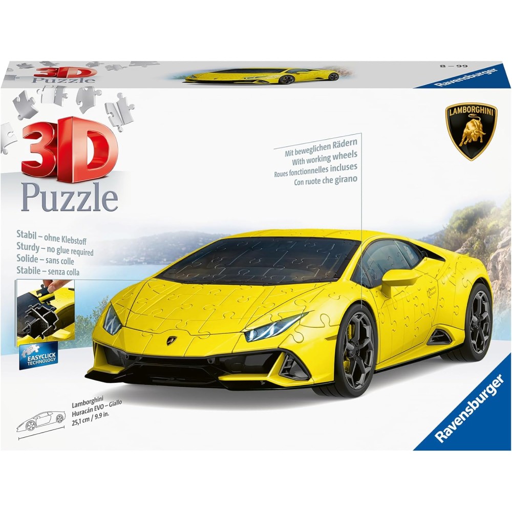 Ravensburger - Puzzle 3D Lamborghini Huracán EVO gialla