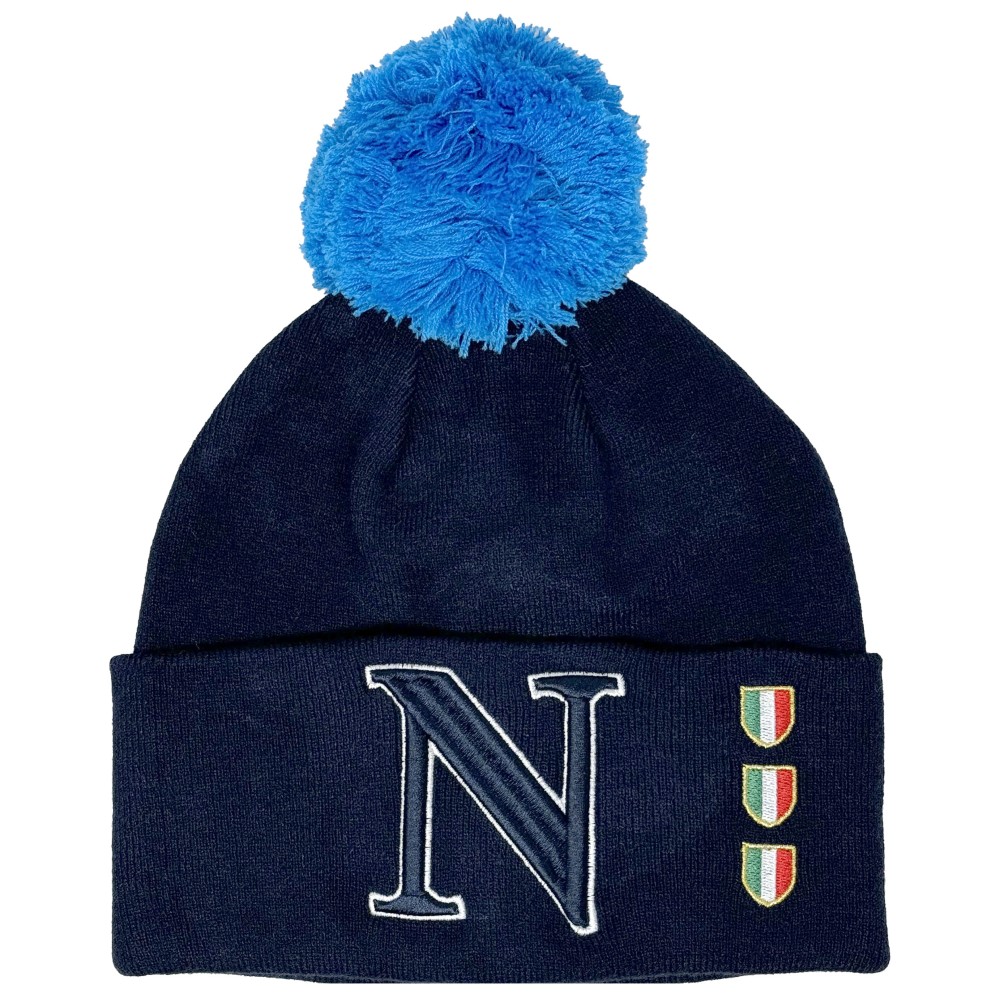 SSC Napoli - Cappello invernale ponpon, Taglia M