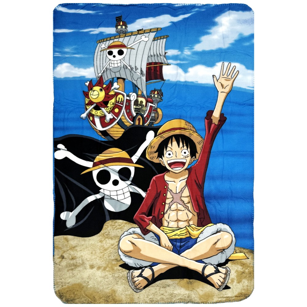 One Piece - Coperta plaid in pile, 100x140cm