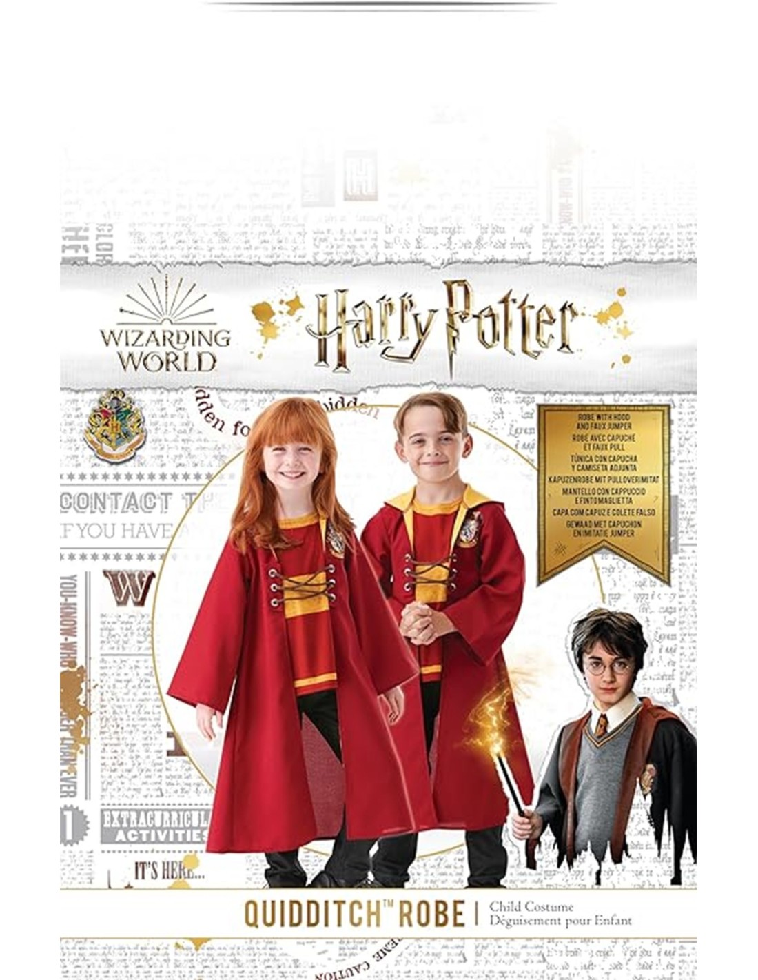 Harry Potter Costume Carnevale Bambino Gryffindor Quidditch – poptoys.it