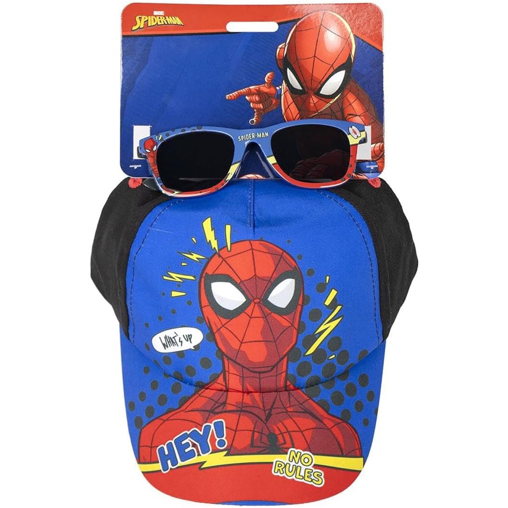 Marvel Spider-Man - Cappello visiera con Occhiali da Sole bambini, Set Regalo