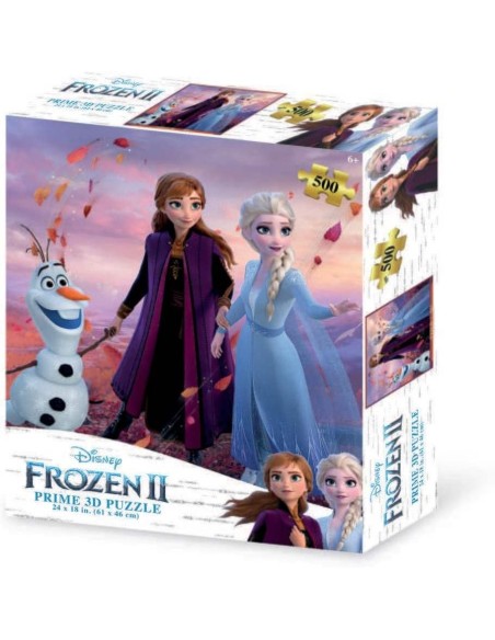 Disney Frozen - Puzzle 500 pezzi, Lenticolare con effetto 3D