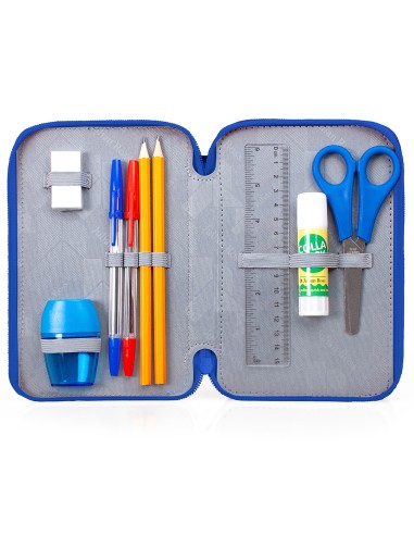 Julian Ross Champions Neroazzurro - Astuccio 3 scomparti per la Scuola o il Tempo Libero