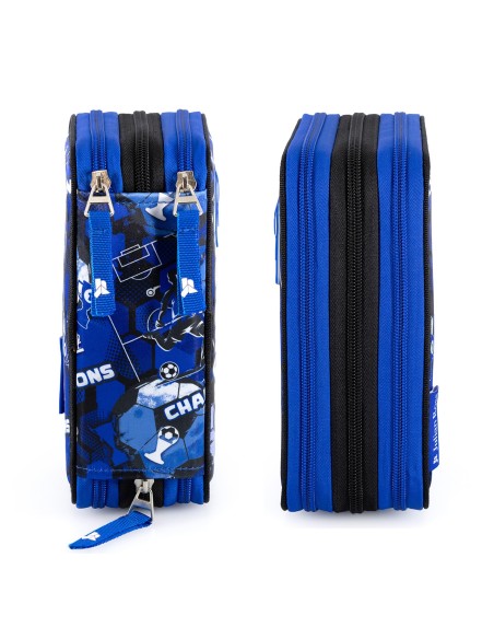 Julian Ross Champions Neroazzurro - Astuccio 3 scomparti per la Scuola o il Tempo Libero