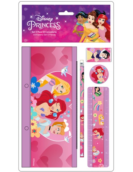 Principesse Disney - Set 5 pezzi cancelleria