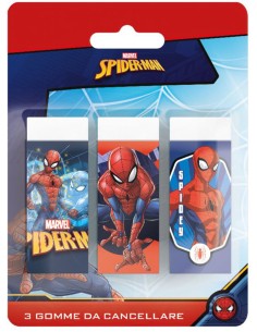 Marvel Spider-Man - Gomme da cancellare, set 3 pezzi