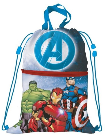 Marvel Avengers - Sacca a zaino con tasca per l'asilo o il tempo libero
