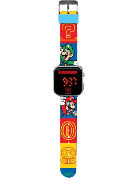 Super Mario - Orologio da polso digitale Led per bambini, Funzione data