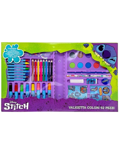 Disney Stitch - Valigetta colori 52 pezzi