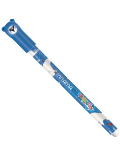 Mitama Spinny Orso Polare - Penna cancellabile, Inchiostro gel Blu - Multifaccina con Gomma