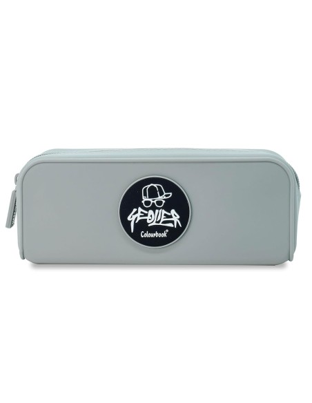 Geolier x Colourbook - Astuccio portapenne in silicone, 19,5x7x5,5 cm, Grigio