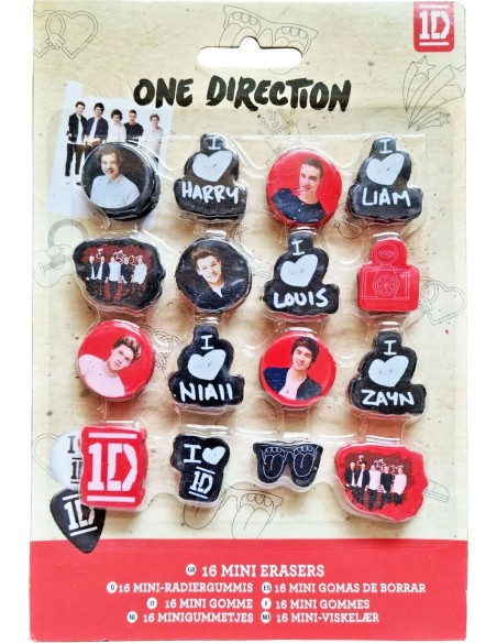 One Direction - Set 16 gomme da cancellare