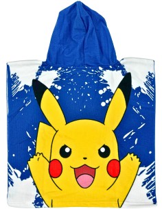 Pokémon Pikachu - Poncho Mare / Asciugamano per bambini, asciugatura rapida, ultra morbido, 55x110cm 2