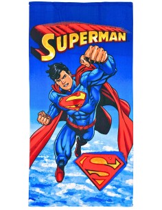 DC Superman - Telo Mare / Asciugamano per bambini, asciugatura rapida, ultra morbido, 140cm