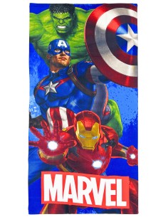 Marvel Avengers - Telo Mare / Asciugamano per bambini, asciugatura rapida, ultra morbido, 140cm