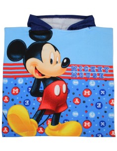 Disney Topolino - Poncho Mare bambini, Asciugamano, Asciugatura Rapida, Ultra Morbido, 50x100cm