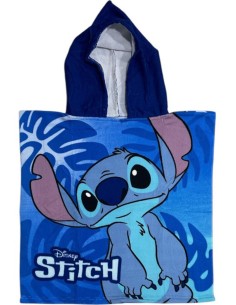 Disney Stitch - Poncho Mare bambini, Asciugamano, Asciugatura Rapida, Ultra Morbido, 50x100cm