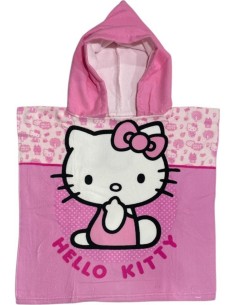 Hello Kitty - Poncho Mare bambini, Asciugamano, Asciugatura Rapida, Ultra Morbido, 50x100cm