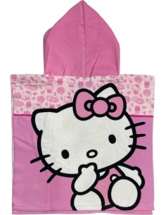 Hello Kitty - Poncho Mare bambini, Asciugamano, Asciugatura Rapida, Ultra Morbido, 50x100cm 2