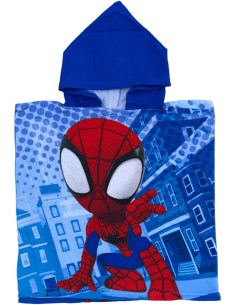 Marvel Spidey e i suoi fantastici amici - Poncho Mare bambini, Asciugamano, Asciugatura Rapida, Ultra Morbido, 50x100cm