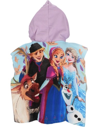 Disney Frozen - Poncho Mare bambini, Asciugamano, Asciugatura Rapida, Ultra Morbido, 50x100cm